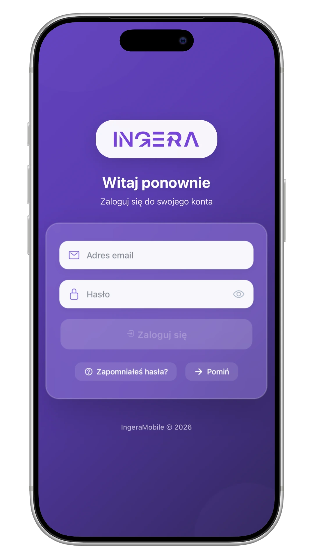 IngeraMobile — ekran 1